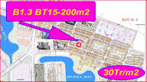 Chính chủ bán biệt thự thanh hà B1.3 biệt thự 15 diện tích 200m2 nhìn trường học Liên hệ.0906205887